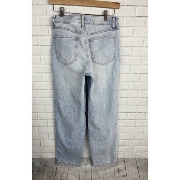 So High Rise Straight Distressed Blue Jeans Women's Juniors Size 9/29W - Picture 6 of 12